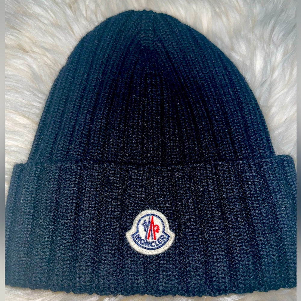 Moncler Virgin Wool Rib-Knit Beanie